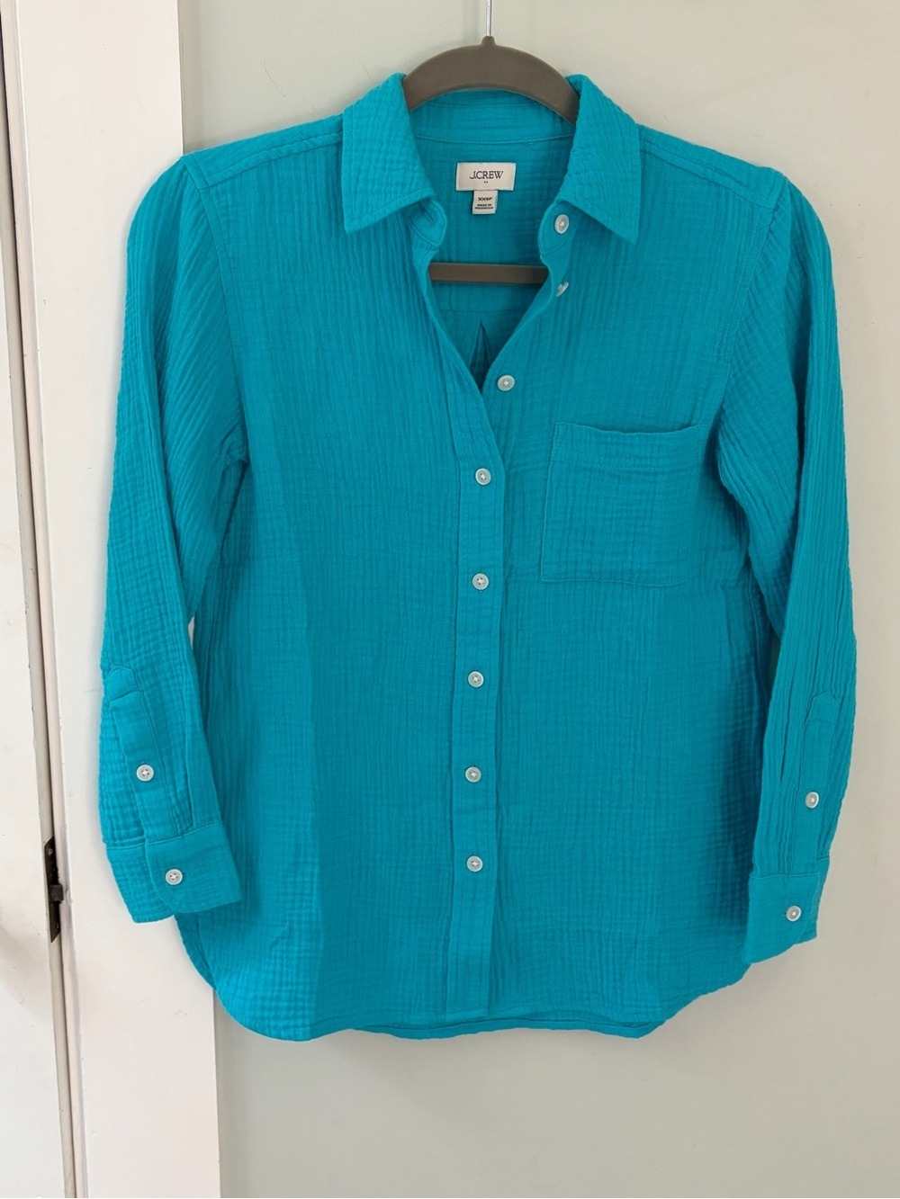 J. Crew Factory 100% cotton double-gauze Button-up Shirt XXSP